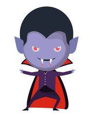 cute little boy with dracula costume