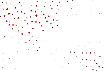 Light Red vector pattern with symbol of cards.