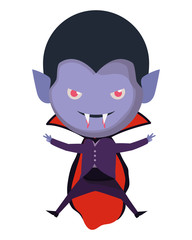cute little boy with dracula costume