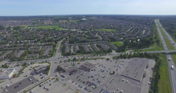 Aerial 360 overview of Ancaster , Ontario, Canada.