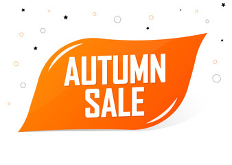 Fototapeta na wymiar Autumn Sale, Fall discount tag, banner design template, app icon vector illustration
