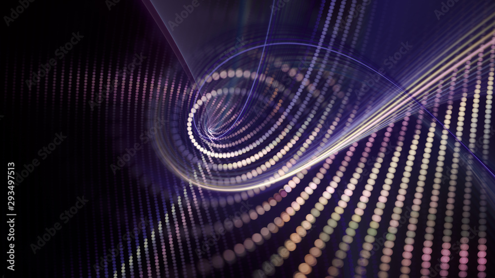 Poster abstract background element. fractal graphics series. composition of glowing lines and mosaic halfto