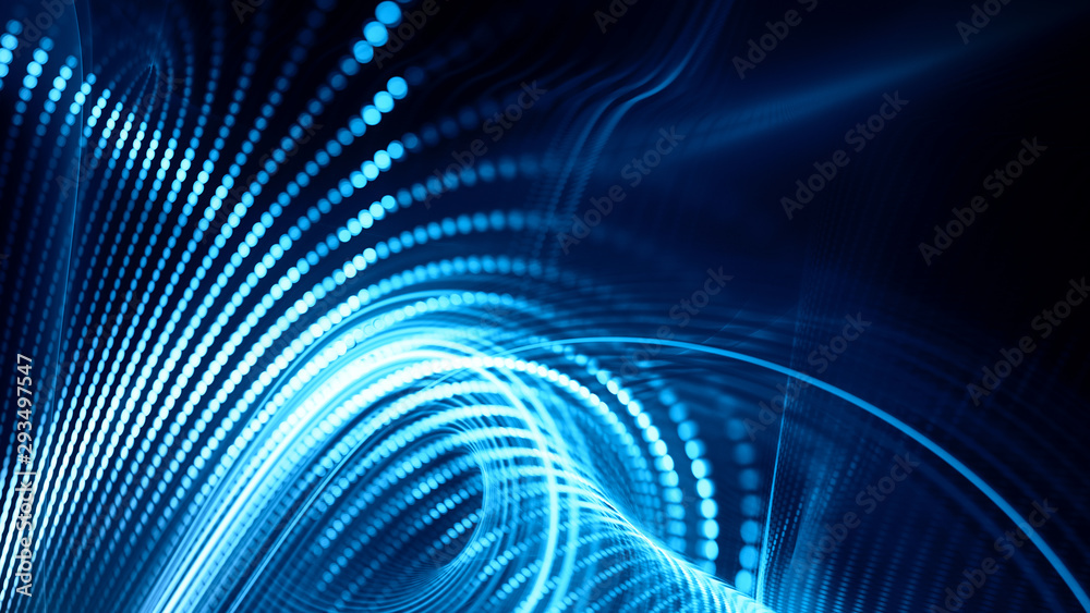 Poster abstract background element. fractal graphics series. composition of glowing lines and mosaic halfto