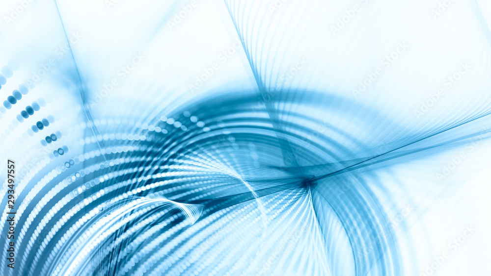 Poster Abstract background element. Fractal graphics series. Composition of glowing lines and mosaic halftone effects. Wide format high resolution image. 3d illustration