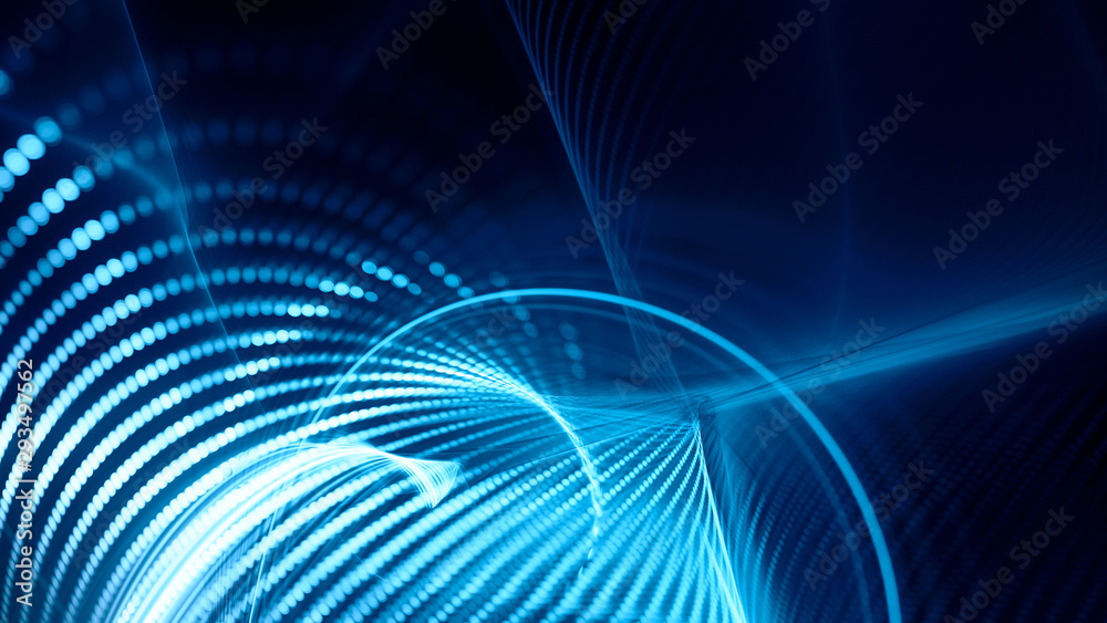 Fototapete abstract background element. fractal graphics series. composition of glowing lines and mosaic halfto