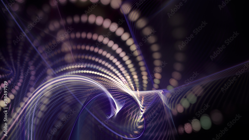 Poster abstract background element. fractal graphics series. composition of glowing lines and mosaic halfto