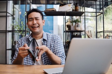 businessman working on laptop in office