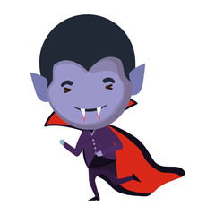 cute little boy with dracula costume