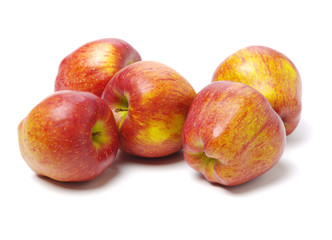 Red apples isolated on white background