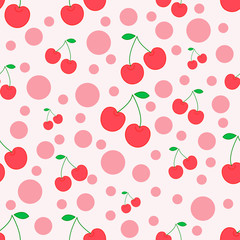 Cherry Seamless Pattern Template, red, Cute, Pink