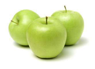 Green apple isolated on white background