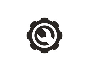 Gear setting icon symbol vector