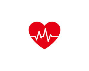 Heart beat icon symbol vector