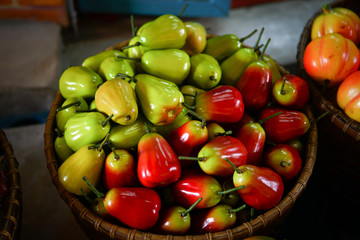 Colorful Fake fruit for sale.
