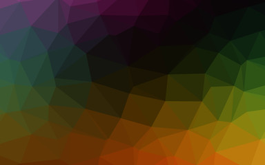 Dark Multicolor, Rainbow vector polygonal pattern. Brand new colorful illustration in with gradient. The best triangular design for your business.