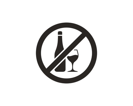 No Alcohol Sign Icon