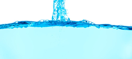 Obraz na płótnie Canvas Blue Water Surface With Baubles