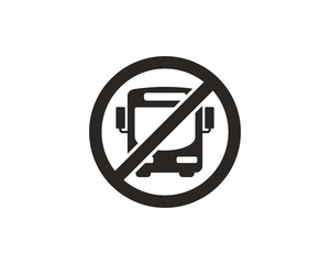 No bus sign icon