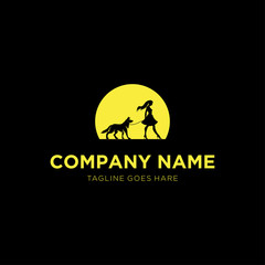 PrintCreative design logo ideas training dogs on a white background become a brand symbol for your business, the concept of dog training icons
