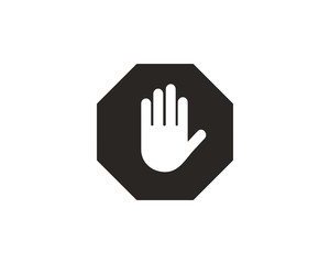 Hand stop icon symbol vector