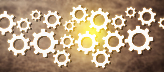 Gears mechanism. Business strategy and technology