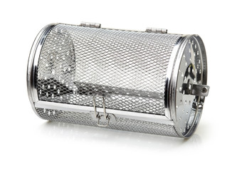 Electric oven cage on white background