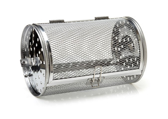 Electric oven cage on white background