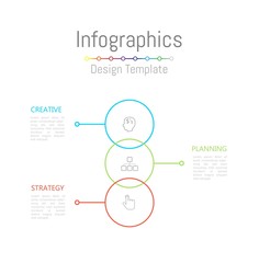 Infographic design elements for your business data with 3 options, parts, steps, timelines or processes. Vector Illustration.