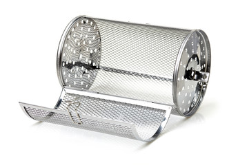 Electric oven cage on white background