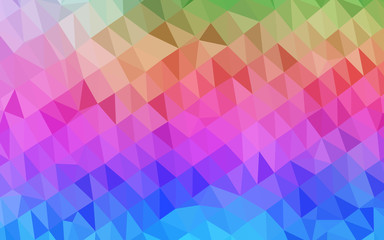 Obraz premium Light Multicolor, Rainbow vector triangle mosaic template. Triangular geometric sample with gradient. Triangular pattern for your business design.