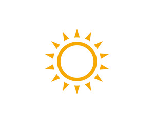 Sun icon symbol vector
