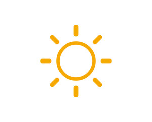 Sun icon symbol vector
