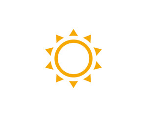 Sun icon symbol vector