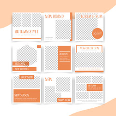 Naklejka premium Social media banner template pack