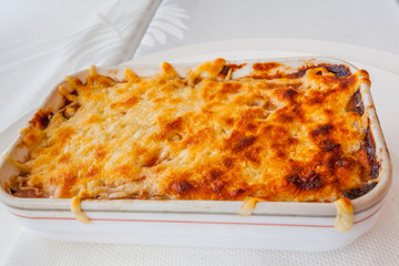 lasagna in a dish