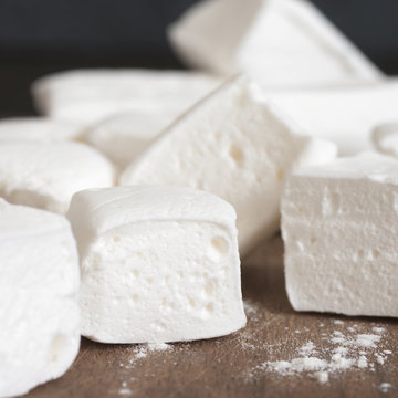 White homemade marshmallow
