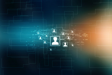 2d illustration Business Network 