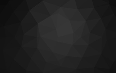 Dark Silver, Gray vector polygon abstract backdrop. Brand new colorful illustration in with gradient. Triangular pattern for your business design.