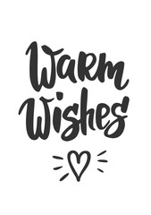 Simple Christmas card. Hand drawn text and holiday symbols