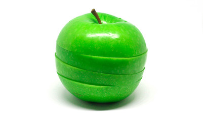 Green apple slice
