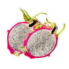 Pitaya or Dragon Fruit isolated against white background