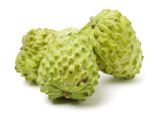 Custard apple isolated on white background,annona