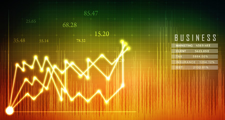 2d rendering Stock market online business concept. business Graph 
