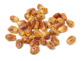 medjool dates on white background