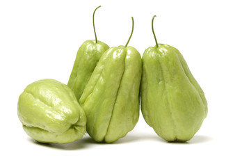 Chayote on a white background