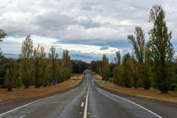 Fototapeta premium Motor road in Mansfield, Victoria, Australia.