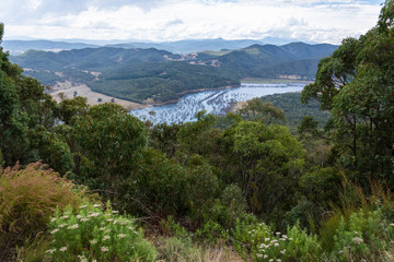 Fototapeta na wymiar View over Jamieson River in Victoria, Australia.