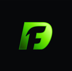 modern letter df logo vector download