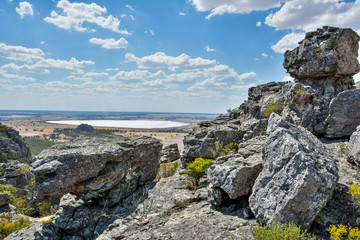 Fototapeta na wymiar View from the rocky summit of Mount Arapiles in Victoria, Australia