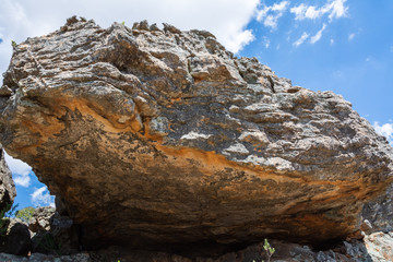 Huge rock at the summit of Mount Arapiles in Victoria, Australia